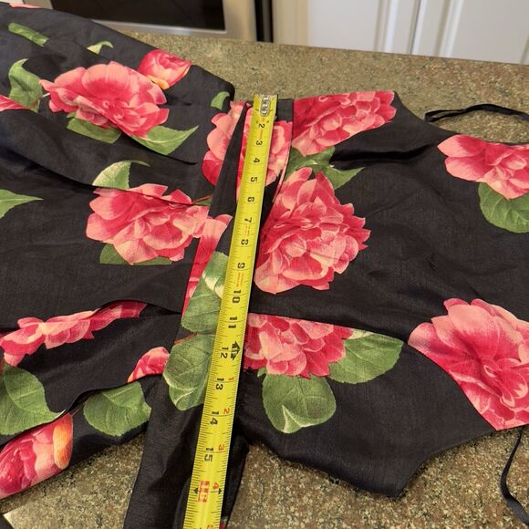 JESSICA HOWARD Sz 6  Flutter-Sleeve Black /pink  Floral Fit & Flare Short Dress - Picture 8 of 12